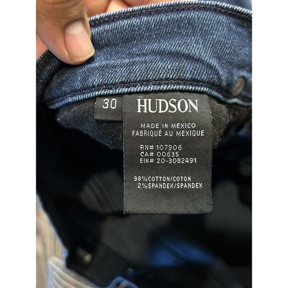 Men’s HUDSON Jeans Byron Straight Dark HYP Wash Denim Button Fly 30x26 -Tailored - Picture 8 of 9